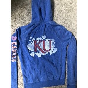 VS Pink Kansas University Zip Up Hoodie
